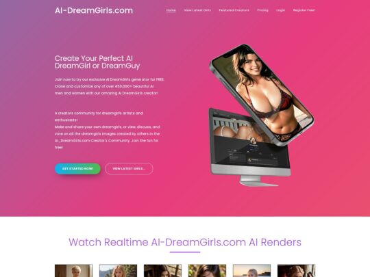 AI DreamGirls review, a site that is one of many popular AI Porn Sites