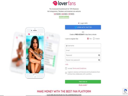 Loverfans review, a site that is one of many popular Premium OnlyFans Sites