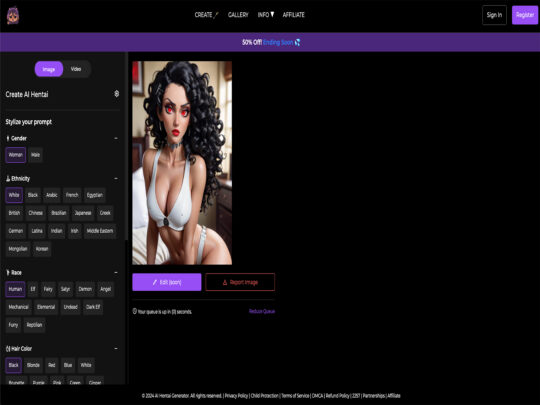 AIHentaiImageGenerator review, a site that is one of many popular AI Porn Sites