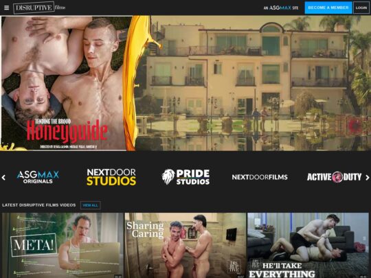 Disruptive Films review, a site that is one of many popular Gay Porn Sites