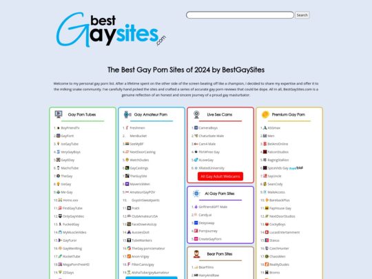 BestGaySites review, a site that is one of many popular Porn Directories